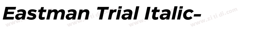 Eastman Trial Italic字体转换
